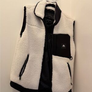 White and Black Fleece Vest